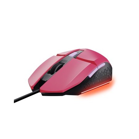 MOUSE TRUST GAMING RGB GXT 109P FELOX 25068 COLOR ROSA ILUMINACION LED 6 BOTONES CABLE 150cm