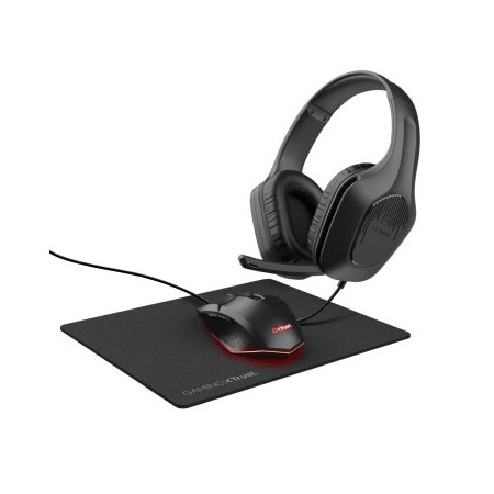 BUNDLE TRUST GAMING GXT 790 TRIDOX AUR ZIROX+ RAT FELOX+ALFOMBRILLA NEGRO 25117