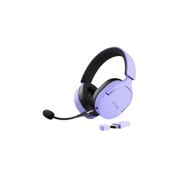 HEADSET BLUETOOTH TRUST GAMING FAYZO GXT 491 LILA 25305 BT Y USB 2.4Ghz MICROFONO DESMONTABLE Y FLEX