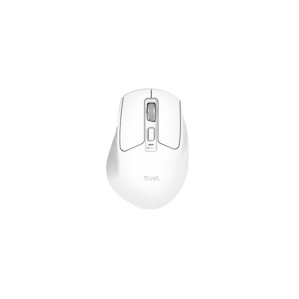MOUSE TRUST WIRELESS NIVEN BT/2.4GHZ 7 BOTONES 800-3200DPI RECARGABLE COLOR BLANCO.