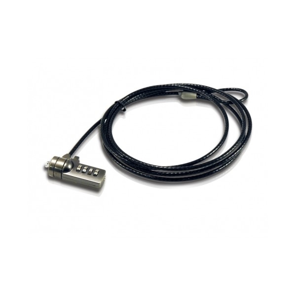 Cable de seguridad coneptronic para portatiles 1.8m combinacion