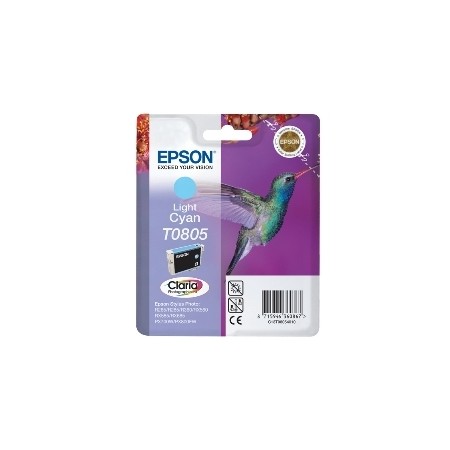 Cartucho tinta epson t0805 cian claro 7.4ml stylus photo r265 - 360 - rx560 - colibri