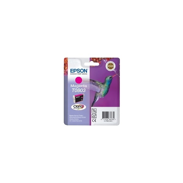 Cartucho tinta epson t0803 magenta 7.4ml stylus photo r265 - 285 - 360 - rx560 - 585 - 685 - colibri