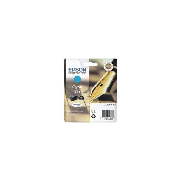 Cartucho tinta epson t162240 cian wf - 2010 - 2510 - 2520 - 2530 - 2540 - pluma