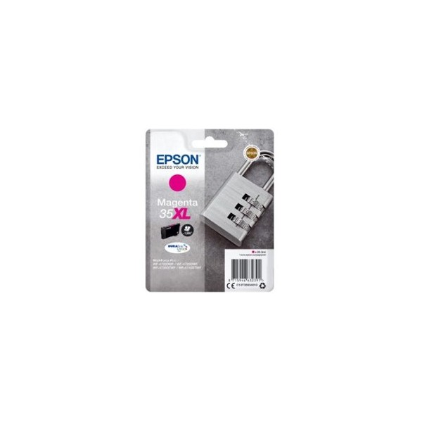 Cartucho tinta epson c13t35934010 magenta xl durabrite ultra ink 35xl - 1900 paginas - candado