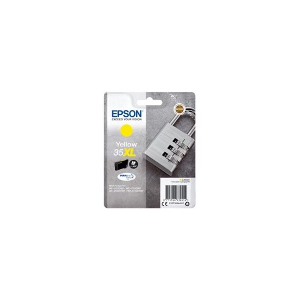 Cartucho tinta epson c13t35944010 amarillo xl durabrite ultra ink 35xl - 1900 paginas - candado