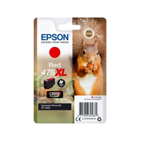 Cartucho tinta epson c13t04f54010 singlepack rojo 478xl claria photo hd ink