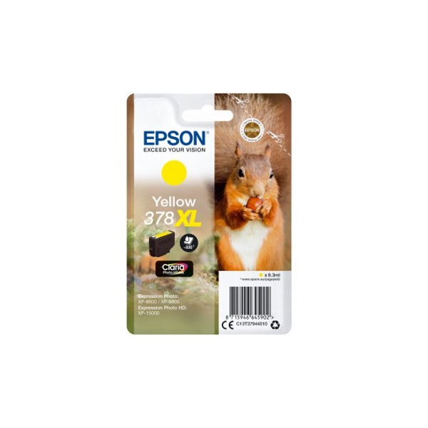 Cartucho tinta epson c13t37944010 singlepack amarillo 378xl claria photo hd ink ardillo