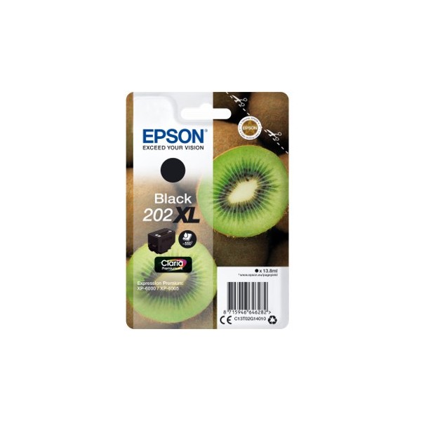 Cartucho tinta epson c13t02g14010 singlepack negro 202xl claria premium ink xp - 6000 - xp - 6005 kiwi