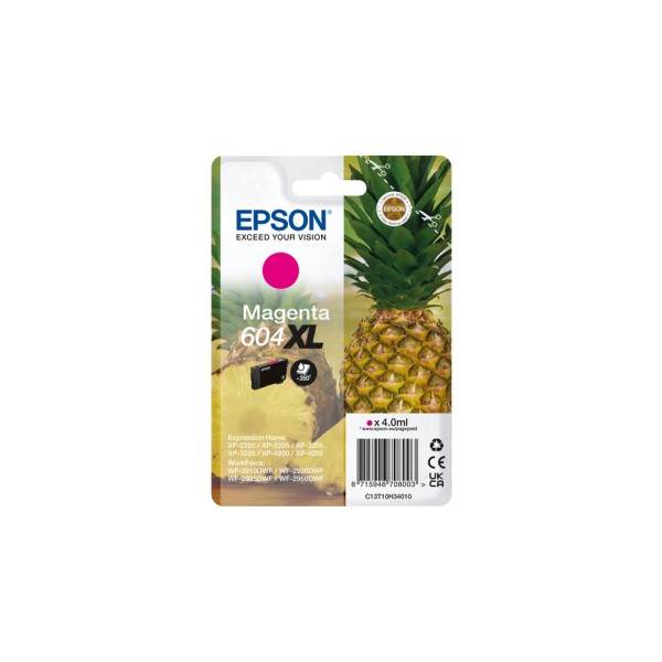 Cartucho epson 604xl magenta c13t10h34010 xp2200 wf - 2910 piña