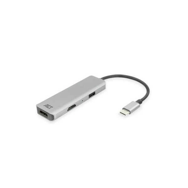 Adaptador usb - c a 2 hdmi 4k act connectivity