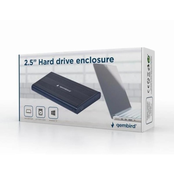Gembird Carcasa Ext USB 2.0 SATA 2.5″Mini USB 5pin