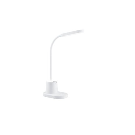 FLEXO DE ESCRITORIO PHILIPS BUCKET LED 7W BATERIA RECARGABLE 30-40-57K REGULABLE COLOR BLANCO MESA