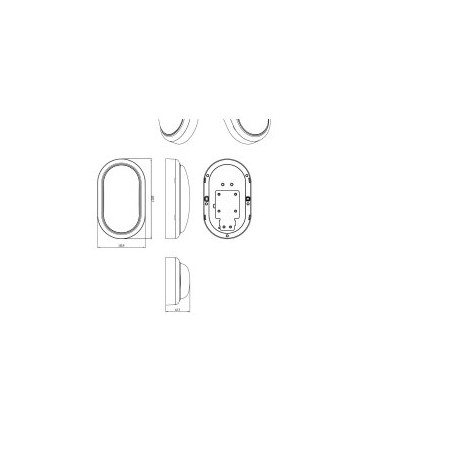 APLIQUE SUPERFICIE PHILIPS PROJECTLINE LED 15W 1400lm 4000K LUZ NEUTRA OVALADO IMPERMEABLE IP65 BLAN
