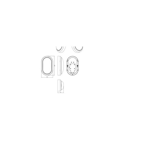 APLIQUE SUPERFICIE PHILIPS PROJECTLINE LED 15W 1400lm 4000K LUZ NEUTRA OVALADO IMPERMEABLE IP65 BLAN