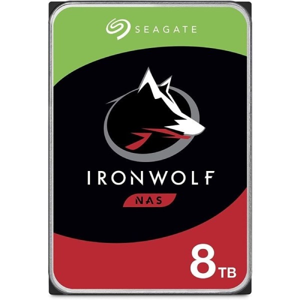 Disco Duro Seagate IronWolf NAS ST8000VN004 8TB/ 3.5″/ SATA III/ 256MB
