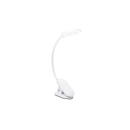 FLEXO DE PINZA PHILIPS FORYS CLIP LED 5W BATERIA RECARGABLE 4000K LUZ NEUTRA REGULABLE COLOR BLANCO