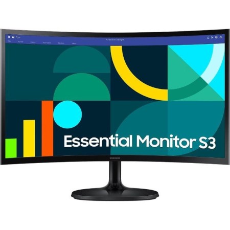 Monitor Profesional Curvo Samsung Essential Monitor S3 S36GD S24D364GAU/ 24″/ Full HD/ Negro