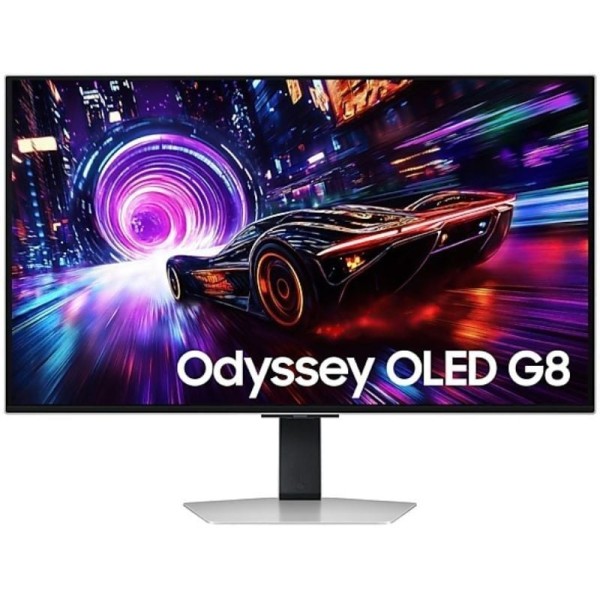 Monitor Gaming Samsung Odyssey OLED G8 S32FG812SU 32″/ 4K/ 0.03ms/ 240Hz/ QD-OLED/ Multimedia/ Regulable en altura/ Plata