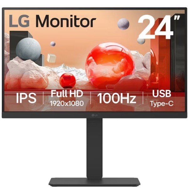 Monitor Profesional LG 24BA650-B 23.8″/ Full HD/ Multimedia/ Negro