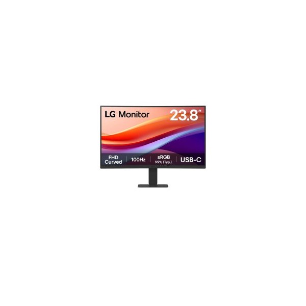 MONITOR 24″ CURVO 1500R HDMI USB-C LG 24U421A-B FHD VA, 100Hz 250CD 5MS 3000:1 VESA 100X100