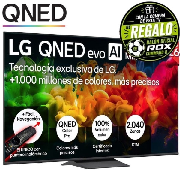 Televisor LG QNED evo AI QNED8EB Mini LED 75QNED8EB3A 75″/ Ultra HD 4K/ Smart TV/ WiFi