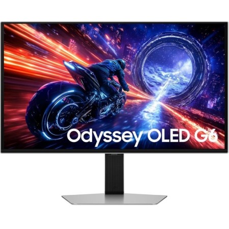 Monitor Gaming Samsung Odyssey OLED G6 G60SF S27FG604SU 27″/ QHD/ 0.03ms/ 500Hz/ QD-OLED/ Regulable en altura/ Plata