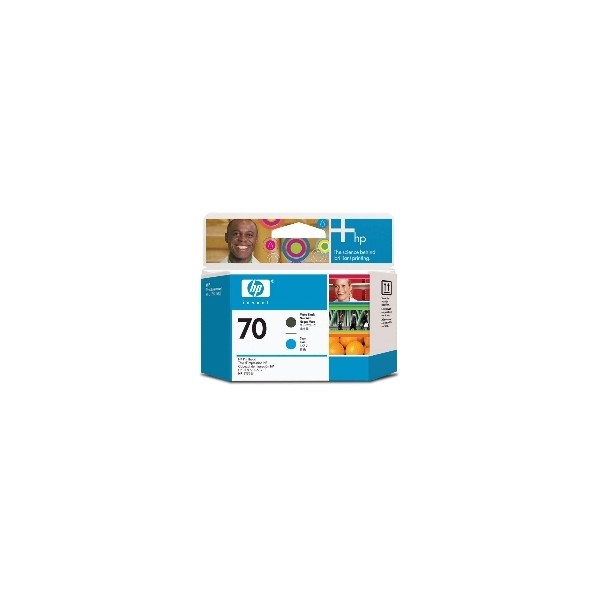 Cabezal impresion hp 70 c9404a cian - negro mate z2100 - z3100 - z3200