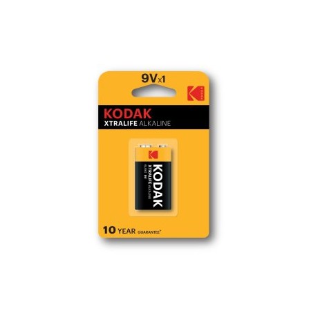PILAS LR61 KODAK ALCALINA XTRALIFE 9V 1 UNIDAD (ecotasas incluidas)