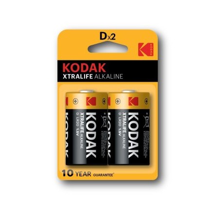 PILAS LR20 D KODAK ALCALINA XTRALIFE 2 UNIDADES (ecotasas incluidas)