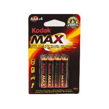Blister pilas kodak alcalina max aaa lr3 1.5v blister 4 pilas