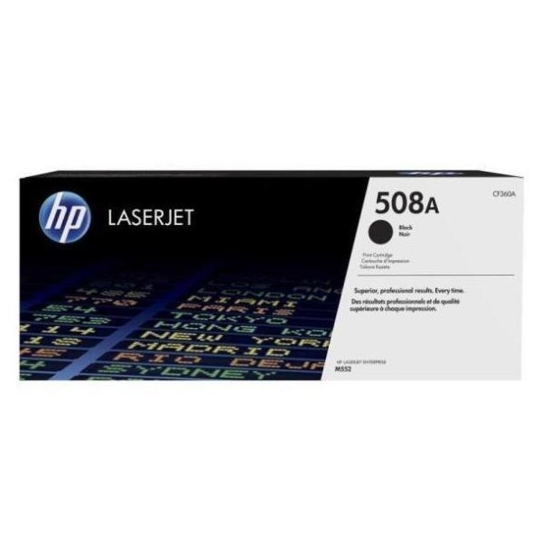 Toner hp 508a cf360a negro 6000 páginas