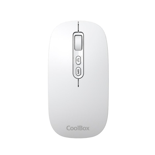 Mouse raton coolbox ia w02 blanco 1600 dpi inalambrico rf