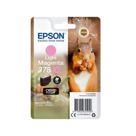 Cartucho tinta epson c13t37964010 singlepack light magenta 378xl claria photo hd ink ardilla