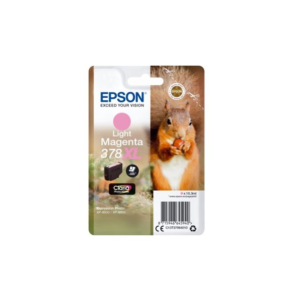 Cartucho tinta epson c13t37964010 singlepack light magenta 378xl claria photo hd ink ardilla