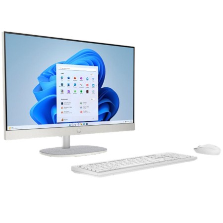 Ordenador all in one hp 24 - cr0014ns cel n100 - 8gb - ssd 512gb - 23.8 pulgadas - freedos - blanco