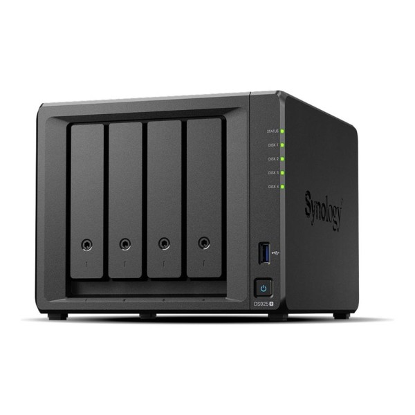 Servidor nas synology disk station ds925+ 4gb 4 bahias gigabit ethernet + 4hd 4tb