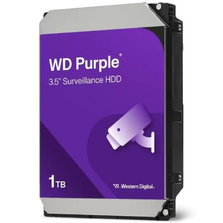 Disco Duro Western Digital WD Purple Surveillance 1TB/ 3.5″/ SATA III/ 64MB