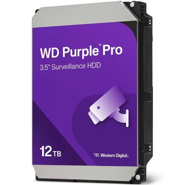 Disco Duro Western Digital WD Purple Pro Smart Video Surveillance 12TB/ 3.5″/ SATA III/ 512MB