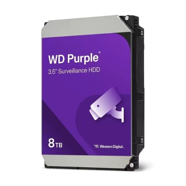 Disco Duro Western Digital WD Purple Surveillance 8TB/ 3.5″/ SATA III/ 256MB