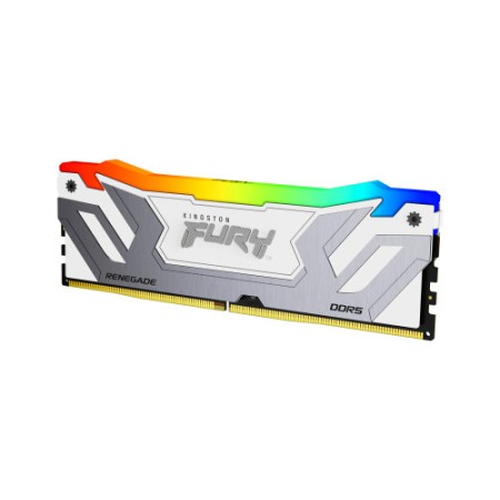 Memoria ram ddr5 48gb 2x24gb kingston - 8400mt - s - fury renegade rgb - cl40 - blanca - plata