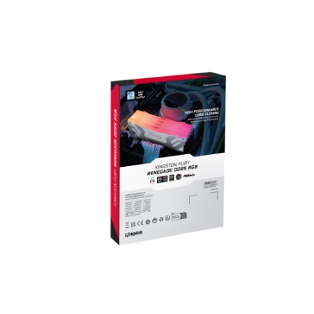 Memoria ram ddr5 48gb 2x24gb kingston - 8400mt - s - fury renegade rgb - cl40 - blanca - plata