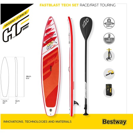 Tabla de paddle surf hinchable bestway fastblash tech 381cm