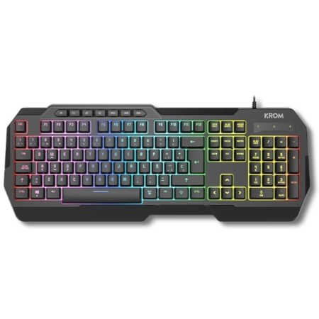 Pack Gaming Krom Kenta/ Teclado RGB + Ratón + Alfombrilla + Auriculares