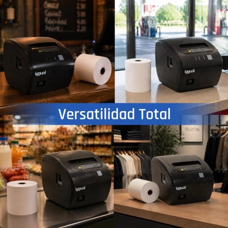 iggual Caja 50 rollos papel térmico sin BPA 80x80