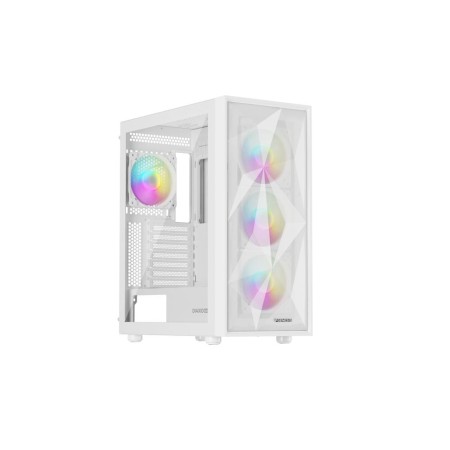 Caja ordenador gaming genesis diaxid 605 argb atx cristal templado blanca
