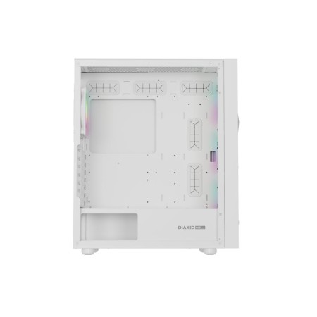 Caja ordenador gaming genesis diaxid 605 argb atx cristal templado blanca