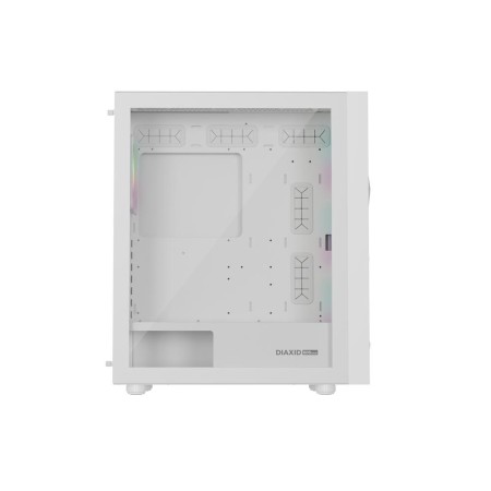 Caja ordenador gaming genesis diaxid 605 argb atx cristal templado blanca