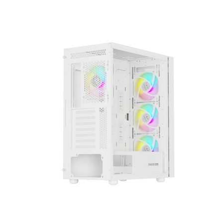 Caja ordenador gaming genesis diaxid 605 argb atx cristal templado blanca