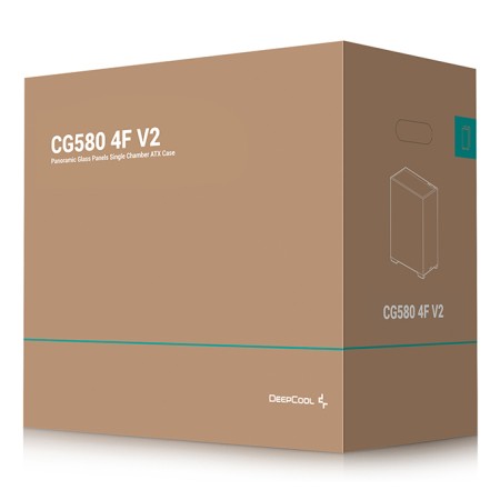 Caja ordenador gaming atx deepcool cg580v2 cristal templado negro